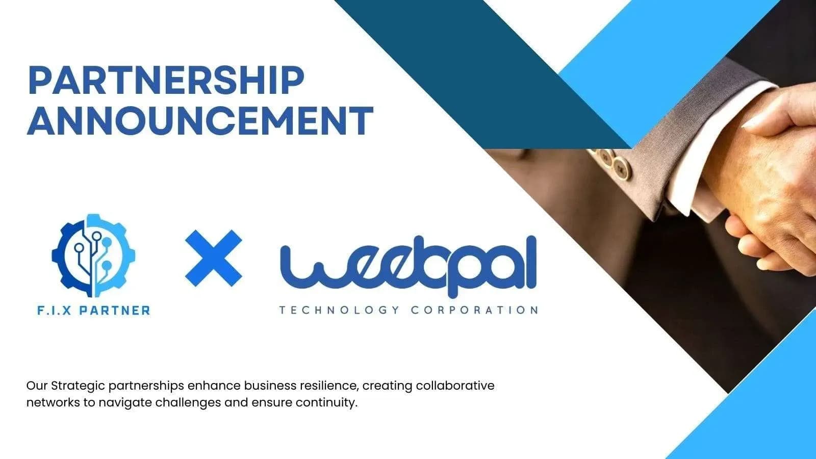 FIX Partner and Weebpal Collaborate to Revolutionize E-Ticketing and E-Learning Systems