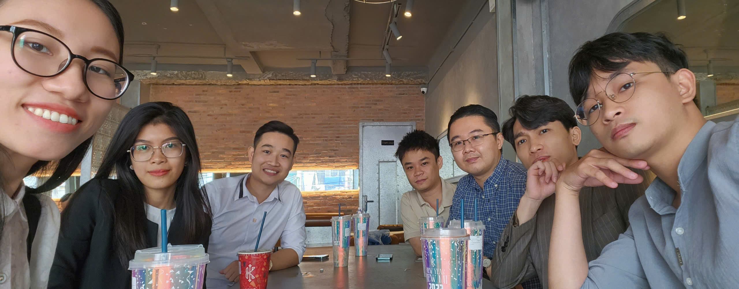 FIX team members catching up together at a cafe